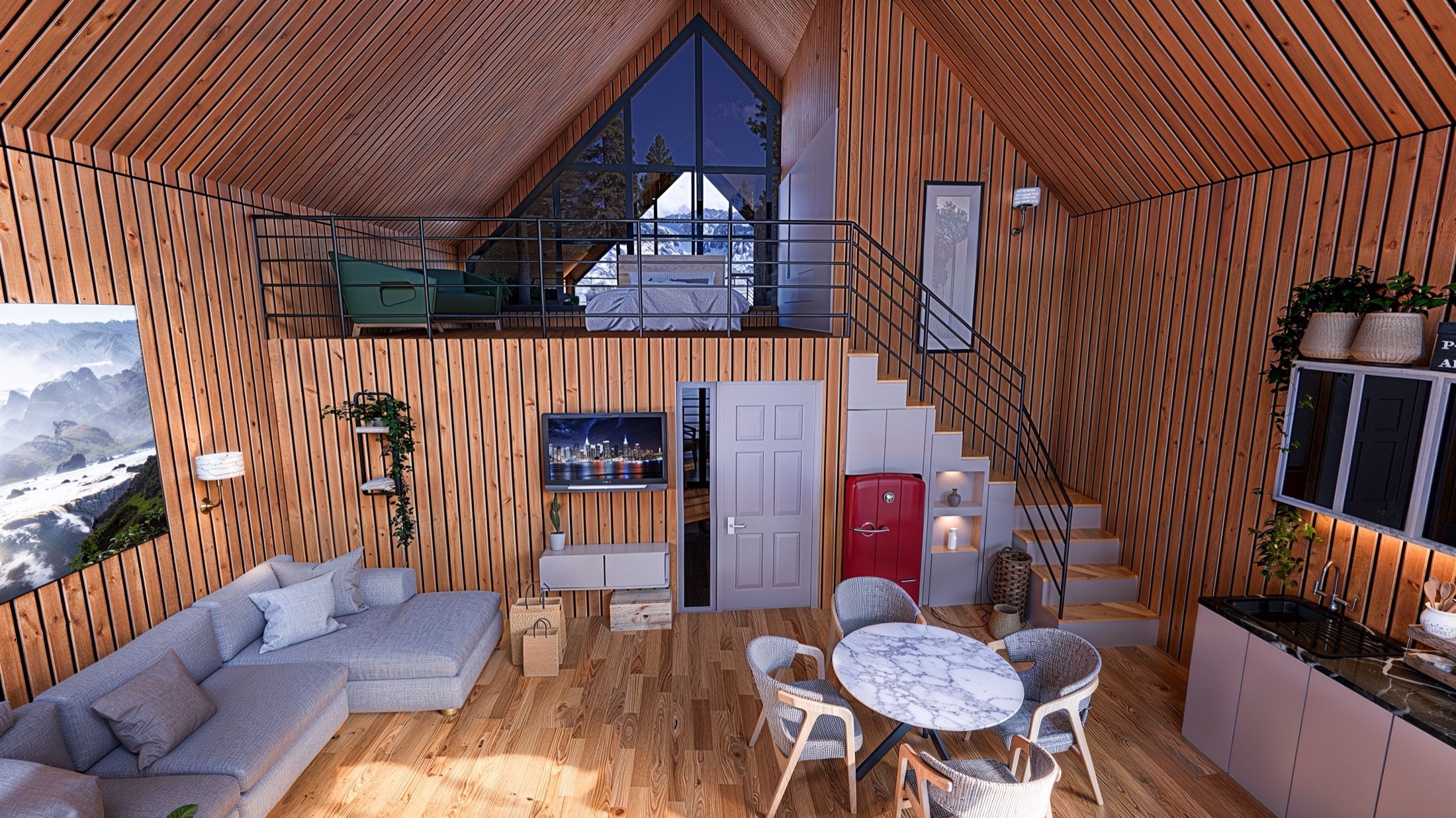 Yemek alanı ve mutfak